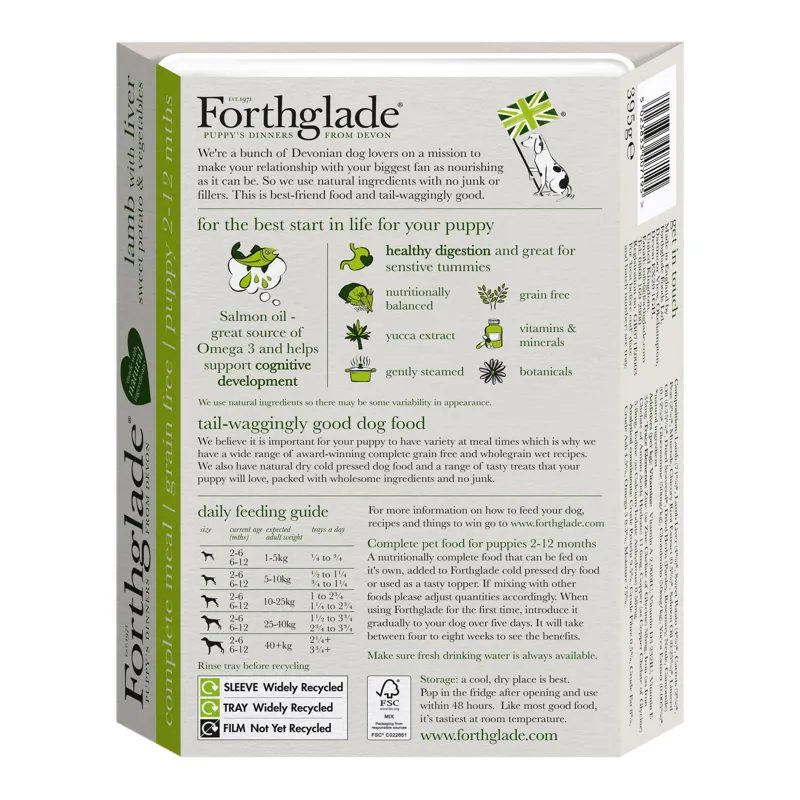 Forthglade Puppy Complete Grain Free x395g-1