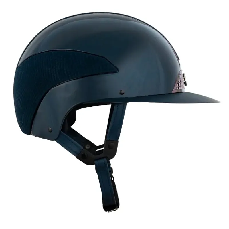 Gatehouse Oxer Peaked Riding Hat in Navy Gloss-3
