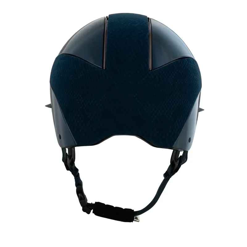 Gatehouse Oxer Peaked Riding Hat in Navy Gloss-4
