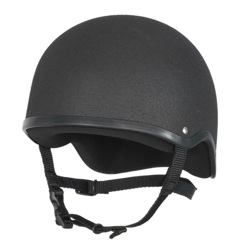 Champion Pro Plus Junior Skull Riding Helmet in Black-1