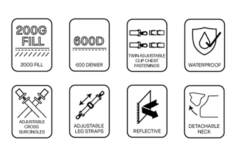 StormX Empra 200 Turnout Rug With Detachable Neck - - Burgundy-3