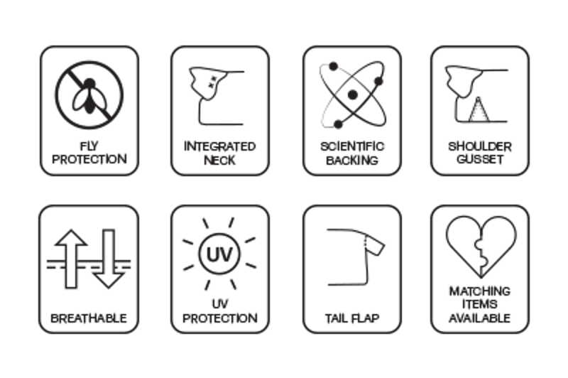 StormX Original Sweet Itch Zebra Rug - - Black/White-3