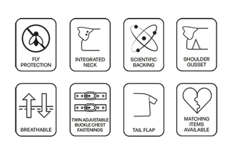 StormX Original Zebra Print Fly Rug in Black/White-2