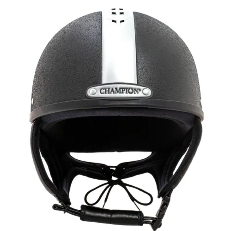 Champion Ventair Deluxe Skull Riding Helmet in Black/Silver