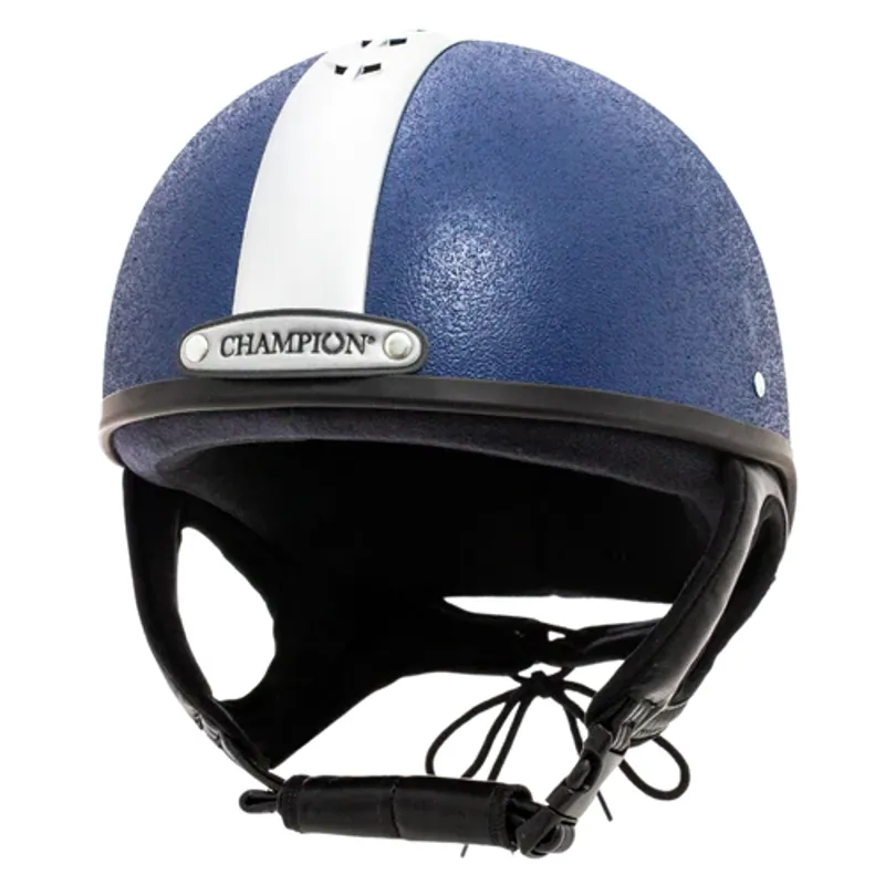 Champion Ventair Deluxe Skull Riding Helmet in Navy/Silver