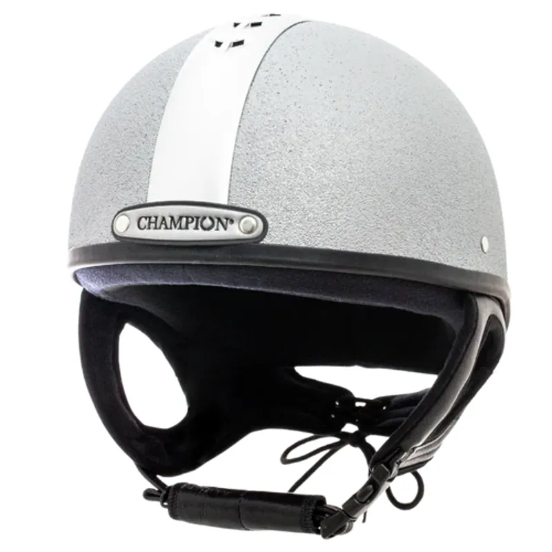 Champion Ventair Deluxe Skull Riding Helmet in Silver/Silver