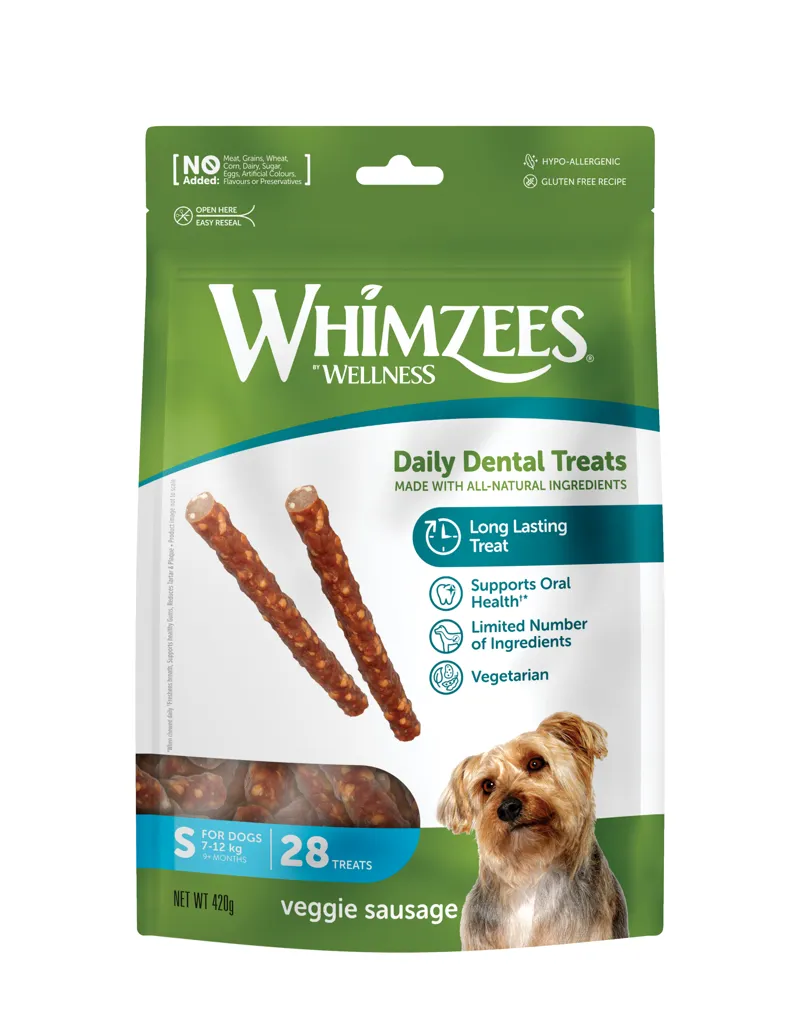 Whimzees Veggie Sausage Small 28pkx6