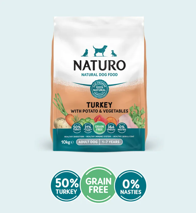 Naturo Adult Grain Free Turkey Potato and Vegetables 10 kg