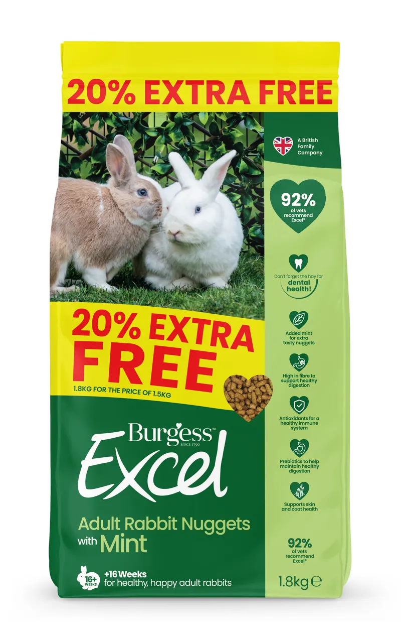 Burgess Excel Rabbit Nuggets+20 4x1.8kg