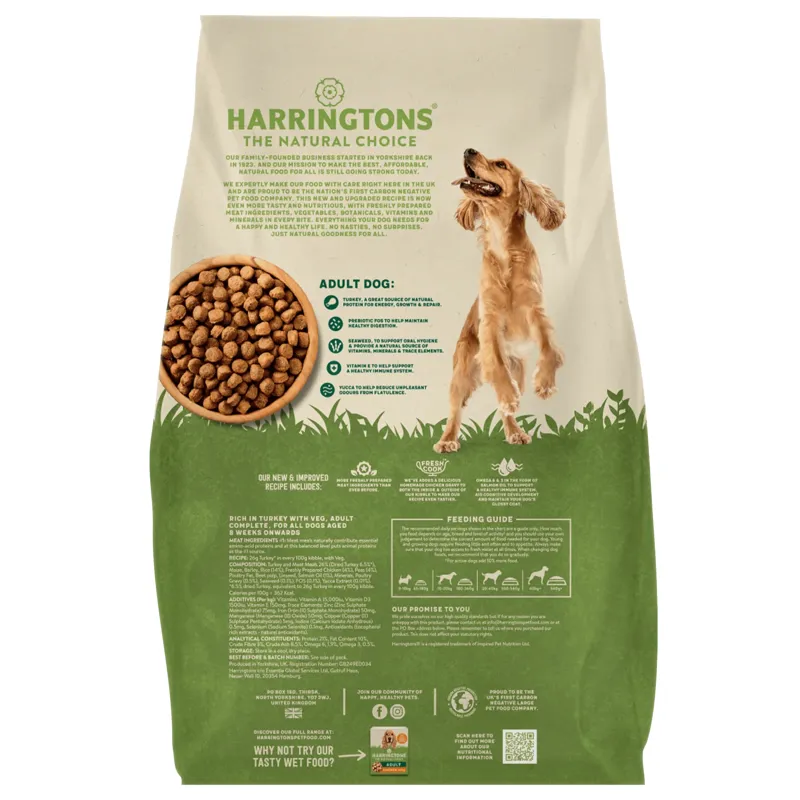 Harringtons Dog Turkey and Veg 15 kg-1