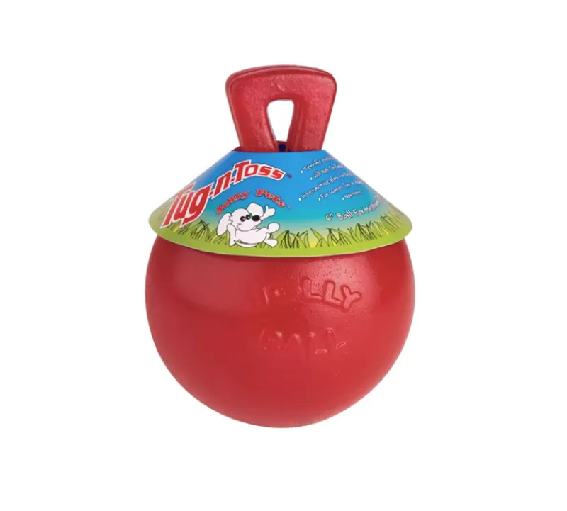 Horsemen's Pride Jolly Ball Tug-N-Toss in Red