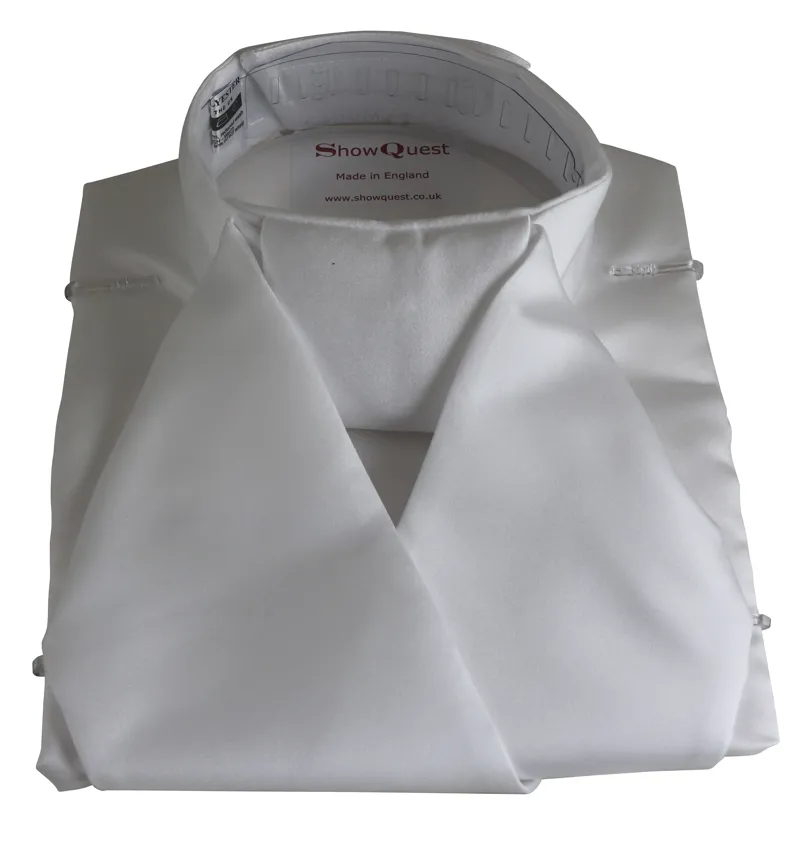 ShowQuest Satin Bib Stock in White