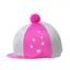 Hy Equestrian Glitter Magic Hat Cover in Silver/Hot Pink