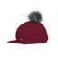 Hy Sport Active Hat Silk with Interchangeable Pom Pom in Vivid Merlot