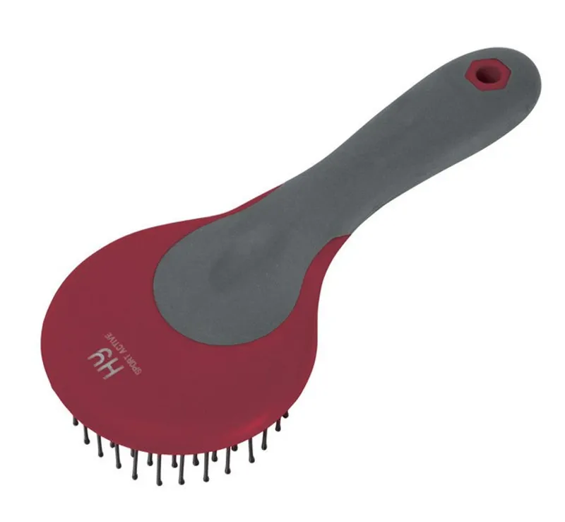 Hy Sport Active Mane and Tail Brush in Vivid Merlot